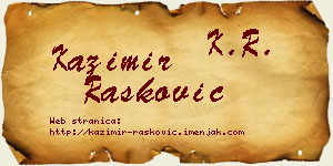 Kazimir Rašković vizit kartica